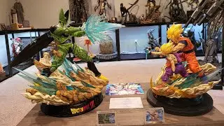 Распаковка двойной статуи DBZ KDC Cell против Гохана 1/4