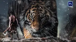 Photoshop Manipulation Tutorial Compositing   Man & The Big Tiger  nirob