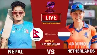 Nepal Vs Netherlands I Live Match Commentary I Score Cards I Global Qualifiers I women T20 World Cup