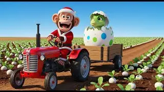 Monkey Helps Baby Dino Hatch from Mystery Egg! | Monkey Cartoon