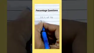 25% of 16 = ? | Percentage Questions #maths #mathematics #simplification #calculation #shorts