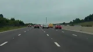Jaguar brake checks lane-hogging van and nearly causes a pileup