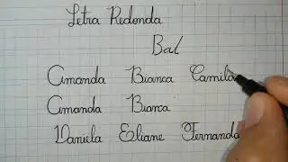 Como Escrever Letra Redonda.