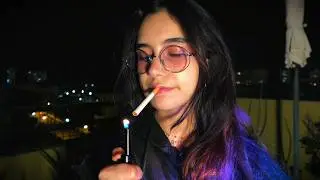 Smoking in my Balcony at Night While Cigarettes After S*x Play in The Background
