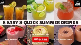 6 Easy Shake Recipes | Quick & Refreshing Summer Drinks | Kitchen With Raheela