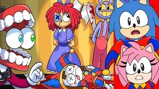 Sonic And Amy Watch Who KILLED POMNI! The Amazing Digital Circus Animation