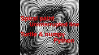 Рисование непрервывной спиралью на Python. Spiral paint with python in one uninterrupted line.