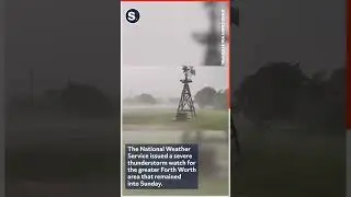 Heavy Rain and Hail Moves Into Glen Rose, Texas