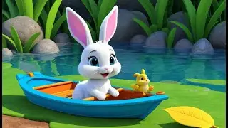 Baby Bunny Rides a Leaf Boat | Cute and Magical Kids Nursery Rhyme Animation