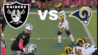Modesto Raiders vs Modesto Rams JV 2024 defensive highlights+touchdown