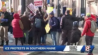 Protests across Southern Maine in the wake of Minneapolis ICE shooting