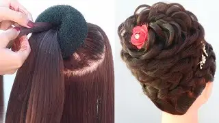 new high bun hairstyle for gown | wedding gown hairstyle | messy bun | latest hairstyle | hairstyle