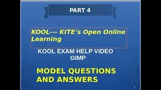 KOOL EXAM  HELP VIDEO-PART 4 -GIMP,  MALAYALAM