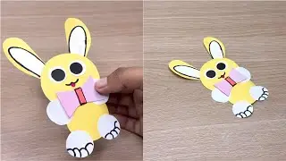Yellow Bunny Craft 🐇 | Cute & Easy DIY for Kids  