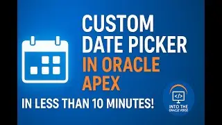 Custom Date Range Picker in Oracle APEX | Create a Stunning Date Selector with JS & CSS (in 10 Mins)