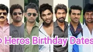 south Indian star Heros Birthday Dates// Telugu Heros Birthday Dates// Msk