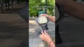 Picking up dog poop 🥱🐶