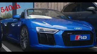 Audi R8 V10 Spyder 540ch Test Drive and Sound !!