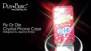 Play Bling Designer Collection - Fly Or Die Crystal Phone Case