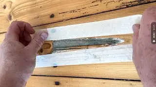 Gro&szlig;en Splitter im Holzboden reparieren. Tiefe Delle im Dielenboden ausbessern. #Parkettleger