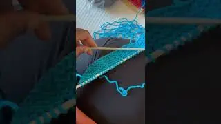 Knitting Blue Bag #craftshop #diycrafts #yarn #knitting #blue #creative #crochetpattern