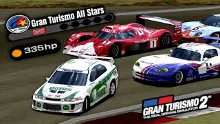 Beating Laguna Seca All Stars with 335hp Lancer Evo V (Gran Turismo 2)
