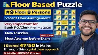 FLOOR BASED PUZZLE FOR BANK PO PRELIMS, REASONING FOR BANK EXAMS, SET-17, Bank PO Reasoning 2026