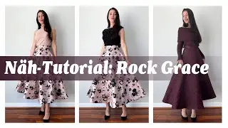 Rock Grace nähen – Luxuriöser ½-Tellerrock mit Futter & Saumbelegen | Tutorial (DEUTSCH)