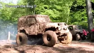 (24) JEFFREYS MUD BOG /  V8 3/4 TON DRIVE  JEEP RIPS THE BOG