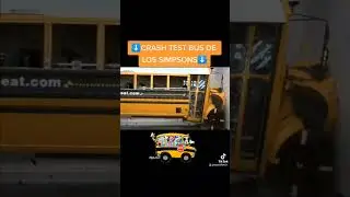 CRASH TEST SIMPSONS BUS #thesimpsons #bus #crash #coches #crashtest