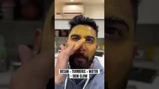 BESAN + TURMERIC + WATER = SKIN GLOW FACE MASK #skincare #skincaretips #detanfacepack