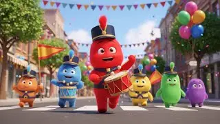 The Color Parade Marching Song | Fun Learning Rhyme for Kids | Nursery Rhymes & Songs for Children