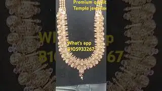 Premium quality temple jewellery collections #necklace #haram#bangles #earrings #shorts