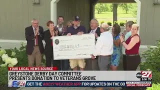 Hometown Hero: Greystone Derby Day Committee presents donation to Veterans Grove