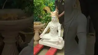 3 FEET HAND CARVED WHITE MARBLE SHIVA STATUE FOR YOUR BEAUTIFUL HOME AND GARDEN FROM STONEMART&trade;