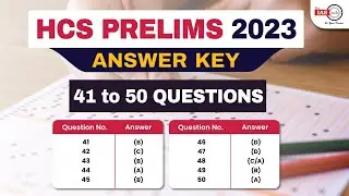 HCS Prelims 2023 GS Paper 1 Answer Key Discussion Question 41 to 48 | Complete Solutions | Reddy Sir