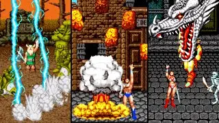 Golden Axe - All 13 Magic Spells - Genesis - (1989) - Sega - Retro Nostalgia