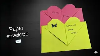 How to Make a Paper Envelope  NO GLUE  NO TAPE  #papercraft
