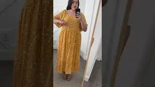 Kennedy Mustard Floral Dress in Curvy