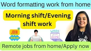 Work from home jobs 2026 | Online job at home | remote  jobs | Words formatting work | Jobs at home