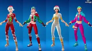 Fortnite Attraction Emote With Hot Christmas Girl Skins Thicc 🍑🥵😂 Who Won ?