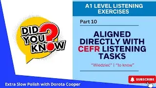 A1 level Polish listening exercises that are aligned directly with CEFR listening tasks: Part 10