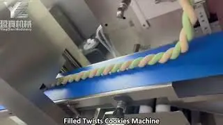 Filled Twists Cookies Machine #cookies #biscuits #bakerymachine #foodmachine