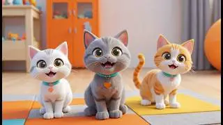 Three Little Toy Cats Meow Meow Meow | Cute Pet Song & Counting Rhyme