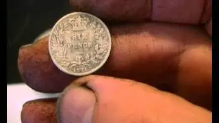 Металлоискатель UK (160) XP Deus - Викторианский серебряный шестипенсовик