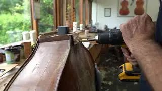 Workshop: Double Bass 4 to 5 String Conversion Ep 4, Carving the Neck Joint