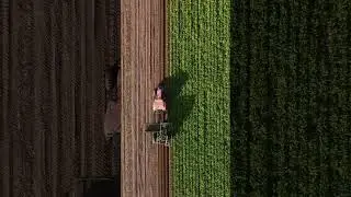 Modern Farming in Action: Incredible Aerial View 🚜🌱