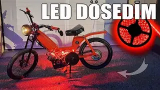 PEJO 103 Mobilete | Led döşedim ve Stop lambası ekledik | Efsane oldu !!!!!!!  #mobiletmodifiye