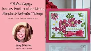 🔴 LIVE: Stampin&rsquo; Up! January Product Of The Month &ndash; Fabulous Sayings!
