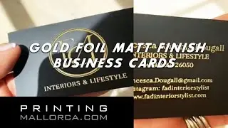 Gold Foil Business Cards Matt Finish - Luxury Gold Foil Business Card Printing